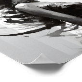 Elegantes Schwarz-Weiß-Poster - Intricate D Poster (Ecke)