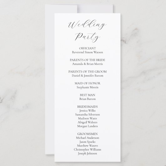 Elegantes Schwarz-Weiß-Programm mit Schmetterling (Rückseite)