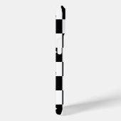 Elegantes Schwarz-Weiß-Schachmuster Case-Mate iPhone Hülle (Rückseite / Rechts)