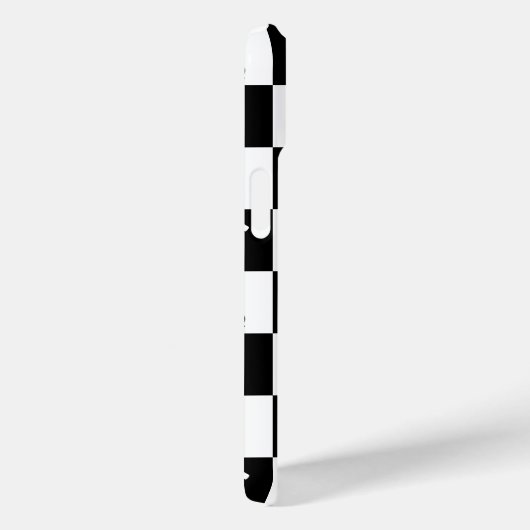 Elegantes Schwarz-Weiß-Schachmuster Case-Mate iPhone Hülle (Rückseite / Rechts)