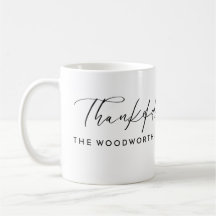 Elegantes Schwarz-Weiß-Script-Dankeschön-Thanksgiv