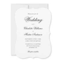 Elegantes Schwarz-Weiß-Script-Foto Hochzeit