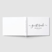 Elegantes Schwarz-Weiß-Script-Gästebuch Gästebuch (Voll)