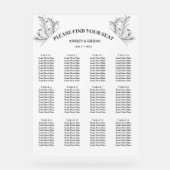 Elegantes Schwarz-Weiß-Sitzdiagramm Acrylschild (Vorderseite)