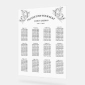 Elegantes Schwarz-Weiß-Sitzdiagramm Acrylschild (Winkel)