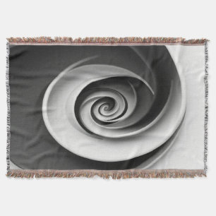 Elegantes Schwarz-Weiß-Spiral-Abstraktdesign,  Decke