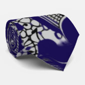 Elegantes Schwarz-Weiß-Spitzentyp Krawatte (Gerollt)