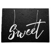 Elegantes Schwarz-Weiß-Süß-Valentin Große Geschenktüte (Vorderseite)