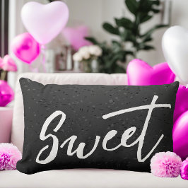 Elegantes Schwarz-Weiß-Sweet-Design Lendenkissen