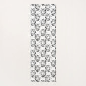 Elegantes Schwarz-Weiß-Tiger-Head Print Design Yogamatte (Rückseite)