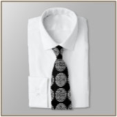 Elegantes Schwarz-Weiß-Tile Krawatte