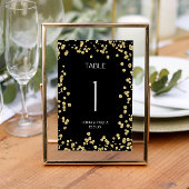 Elegantes Schwarz & Weiß Tischnummer