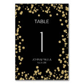 Elegantes Schwarz & Weiß Tischnummer (Rückseite)