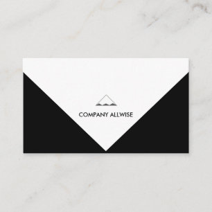 Elegantes Schwarz & Weiß Visitenkarte