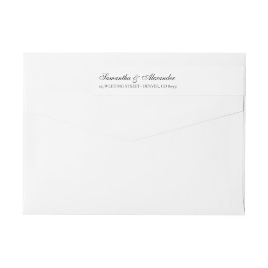 Elegantes Schwarz-Weiß-Wappen (Rückseite)