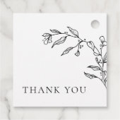 Elegantes Schwarz-Weiß-Wappen Geschenkanhänger (Rückseite)