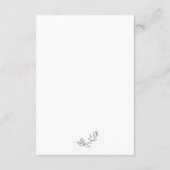 Elegantes Schwarz-Weiß-Wappen Hochzeit Begleitkarte (Rückseite)