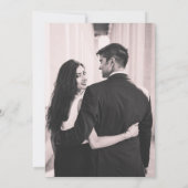 Elegantes Schwarz-Weiß-Wappen Save The Date (Rückseite)