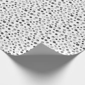 Elegantes Schwarz-Weiß-Weihnachten Geschenkpapier (Ecke)