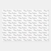 Elegantes Schwarz-Weiß-Weihnachten Geschenkpapier Set (Vorderseite 2)