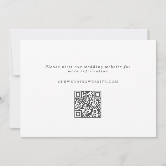 Elegantes Schwarz-Weiß-Weiß-Foto Save The Date (Rückseite)