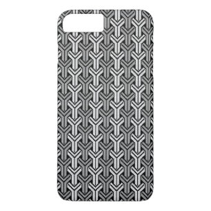 Elegantes Schwarz-Weiß-Y-Kreuzstich Case-Mate iPhone Hülle