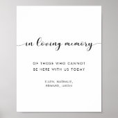 Elegantes Schwarz-Weiß-Zeichen in liebevoller Erin Poster (Vorne)