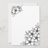 Elegantes Schwarz-weißes 40. Geburtstag Party Einladung (Rückseite)