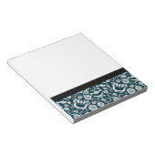 Elegantes Schwarz-weißes BlumenNotebook Notizblock (angewinkelt)