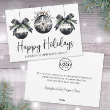 Elegantes Schwarz-weißes Business-Logo Weihnachten