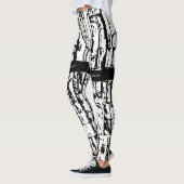 Elegantes Schwarz-weißes Design Leggings (Links)