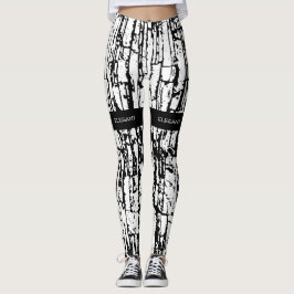Elegantes Schwarz-weißes Design Leggings