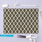 elegantes schwarz-weißes Diamantgewebe Seidenpapier (Handwerk)