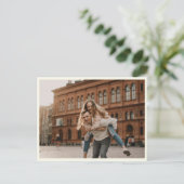 Elegantes Schwarz-weißes einfaches Foto Save the D Postkarte (Stehend Vorderseite)