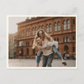 Elegantes Schwarz-weißes einfaches Foto Save the D Postkarte (Vorderseite)