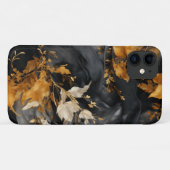 Elegantes, Schwarz-weißes, florierendes Muster Case-Mate iPhone Hülle (Rückseite (Horizontal))