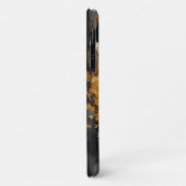 Elegantes, Schwarz-weißes, florierendes Muster Case-Mate iPhone Hülle (Hinten/Links)