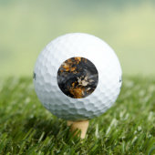 Elegantes, Schwarz-weißes, florierendes Muster Golfball (Insitu T-Shirt)