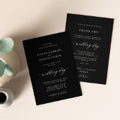 Elegantes Schwarz-weißes Foto Einladung