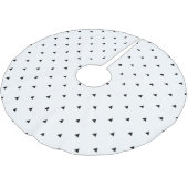 Elegantes Schwarz-weißes geometrisches Muster | Dr Polyester Weihnachtsbaumdecke (Schrägansicht)
