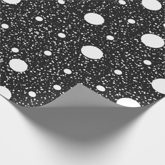 Elegantes schwarz-weißes Geschenkpapier (Ecke)