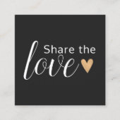 Elegantes Schwarz-weißes Goldenes Herz Beauty Salo Empfehlungskarte (Vorderseite)