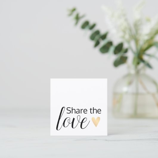 Elegantes Schwarz-weißes Goldenes Herz Beauty Salo Empfehlungskarte (Stehend Vorderseite)