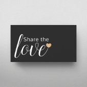 Elegantes Schwarz-weißes Goldenes Herz Beauty Salo Empfehlungskarte