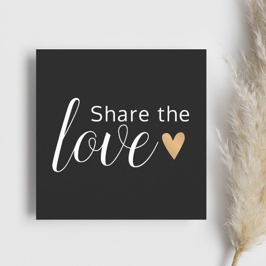 Elegantes Schwarz-weißes Goldenes Herz Beauty Salo Empfehlungskarte