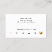 Elegantes Schwarz-weißes Goldenes Herz Treuekarte (Rückseite)