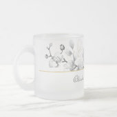 Elegantes Schwarz-weißes Hochzeitsgeschenk Mattglastasse (Links)