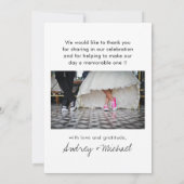 Elegantes Schwarz-weißes Hochzeitsszenario Foto Vi (Rückseite)