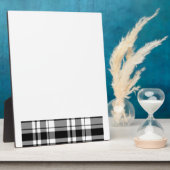 elegantes, Schwarz-weißes kariertes Muster Fotoplatte (Seite)