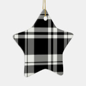 elegantes, Schwarz-weißes kariertes Muster Keramikornament (Rechts)